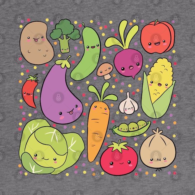 Vegetables party by Yarafantasyart